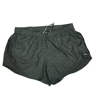 NWOT Calvin Klein Running Shorts Debossed Framework Black Pattern Women XL
